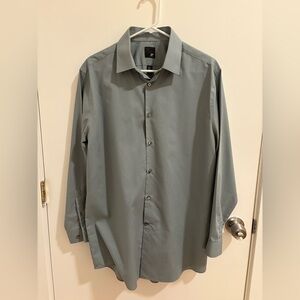 JF j. ferrar grey slim fit dress shirt